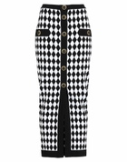 Balmain Womens Midi skirt in Black