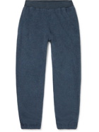 SSAM - Tomo Tapered Cotton and Camel Hair-Blend Sweatpants - Blue