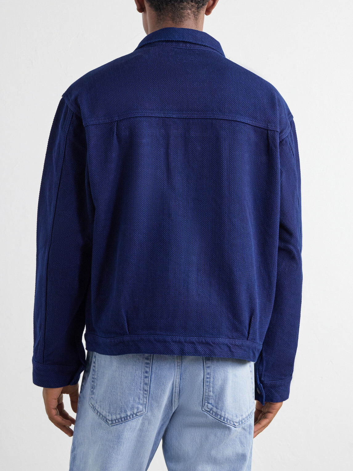 Blue Blue Japan - Sashiko-Cotton Jacket - Blue
