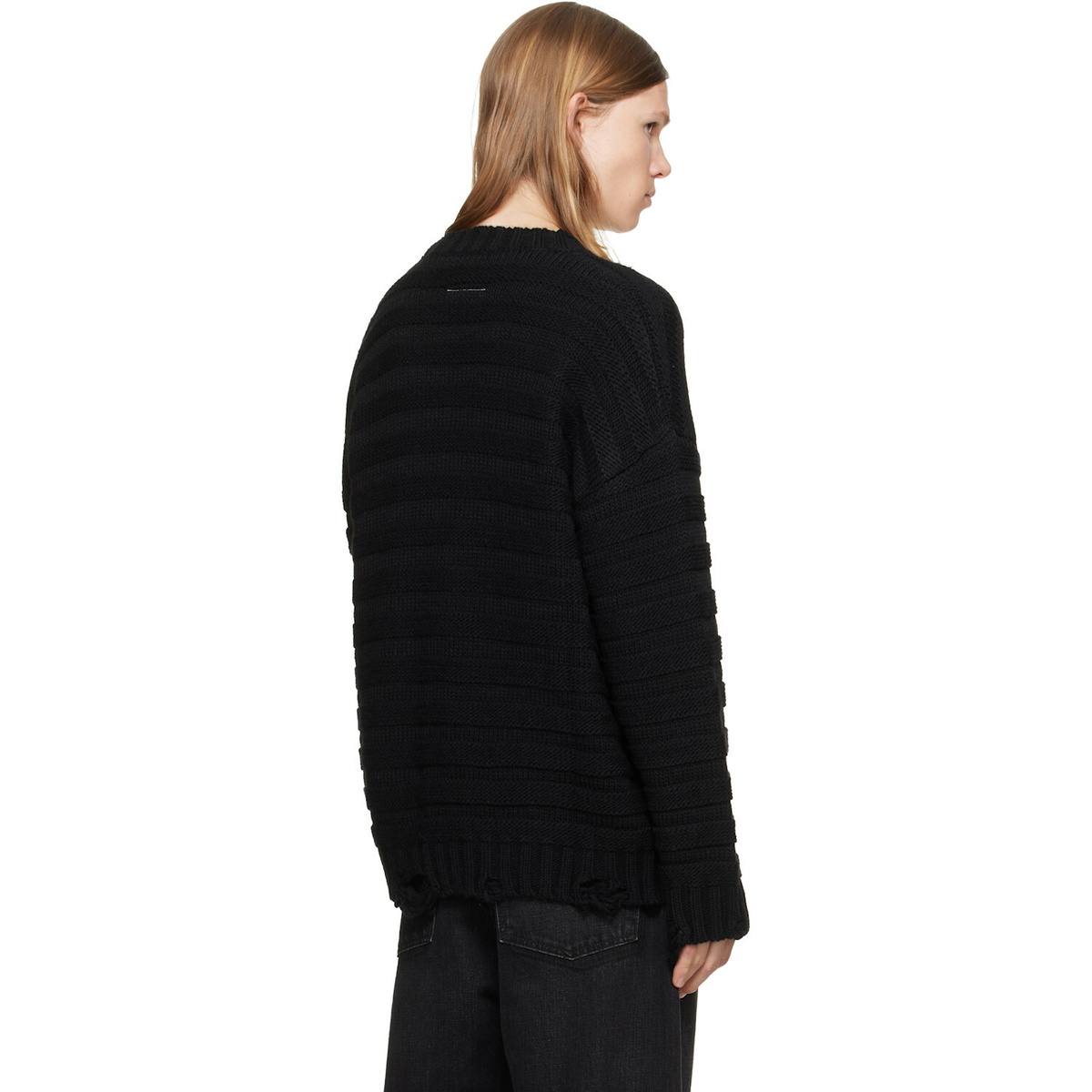 MM6 Maison Margiela Black Wool Cardigan