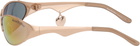Acne Studios Rose Gold Metal Frame Charm Sunglasses