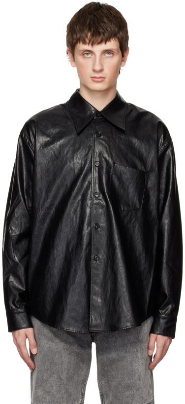 Photo: Our Legacy Black Coco 70s Faux-Leather Shirt