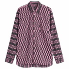Comme des Garçons Homme Plus Men's Printed Long Sleeve Shirt in Pink