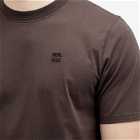 Wood Wood Men's Bobby Double Logo T-Shirt in Brown Chocolate
