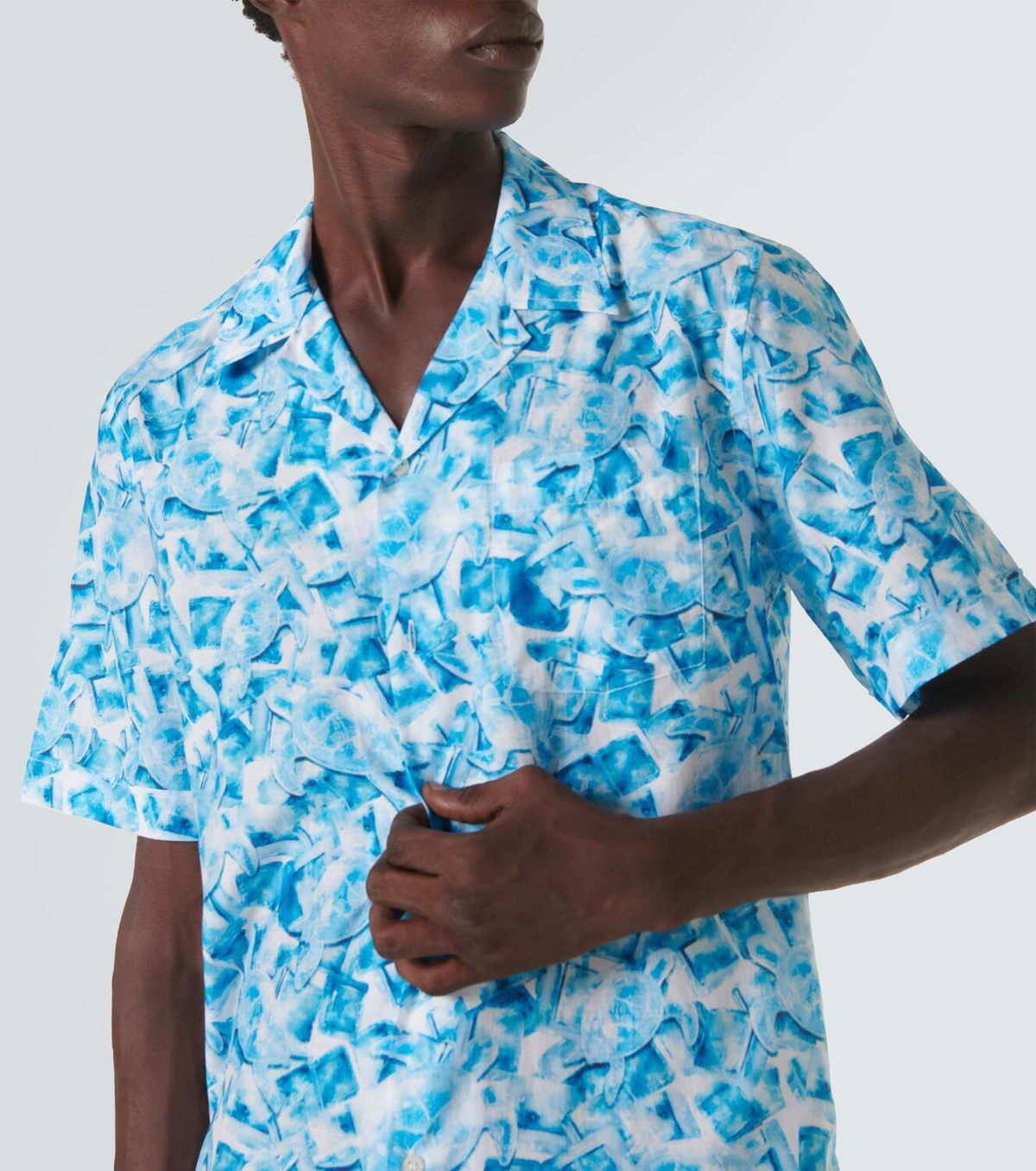 Vilebrequin Charli cotton and silk bowling shirt