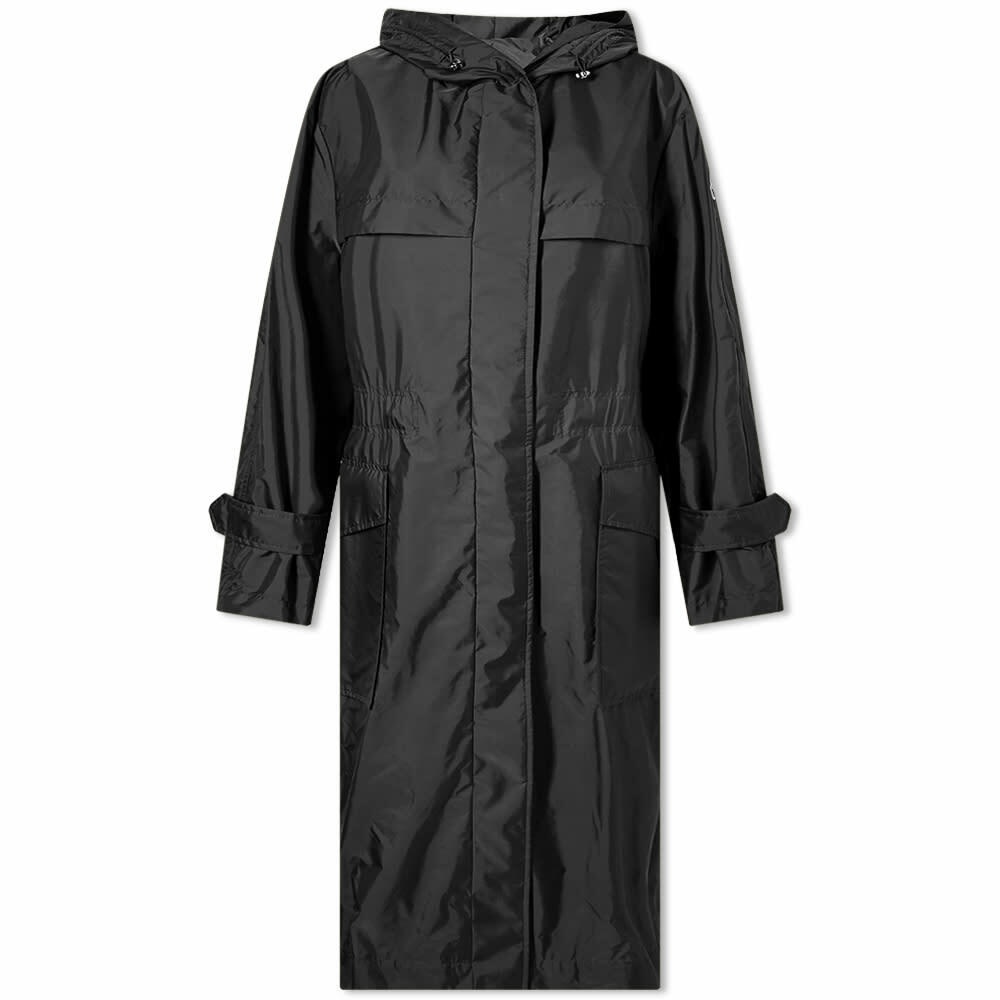 Moncler Women's Hiengu Long Lightweight Coat in Black Moncler