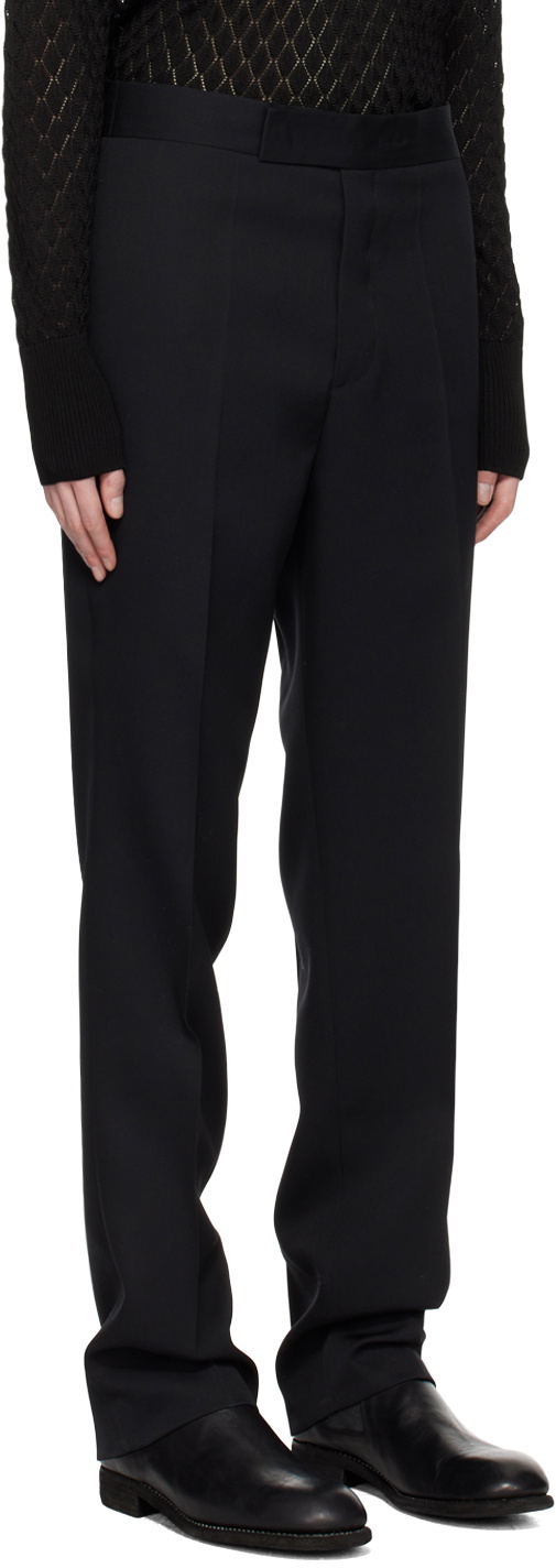 SAPIO Black Button Tab Trousers