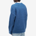 Acne Studios Men's Komer Solid Brushed Cardigan in Denim Blue