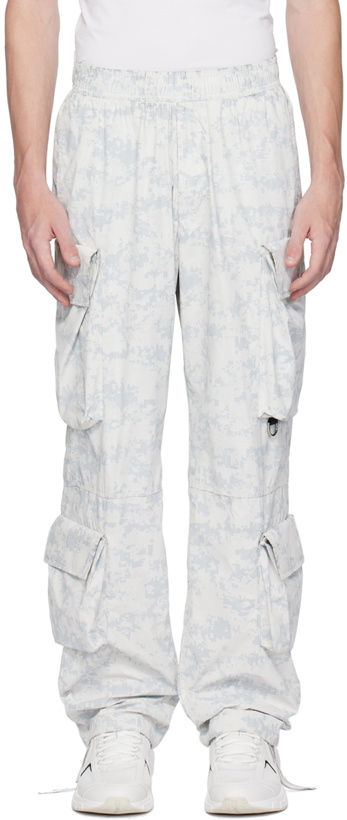 Photo: Givenchy White & Gray Printed Cargo Pants