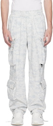 Givenchy White & Gray Printed Cargo Pants