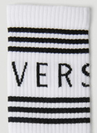 Versace - Logo Intarsia Athletic Socks in White