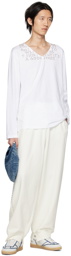 MM6 Maison Margiela Off-White Studded Lounge Pants