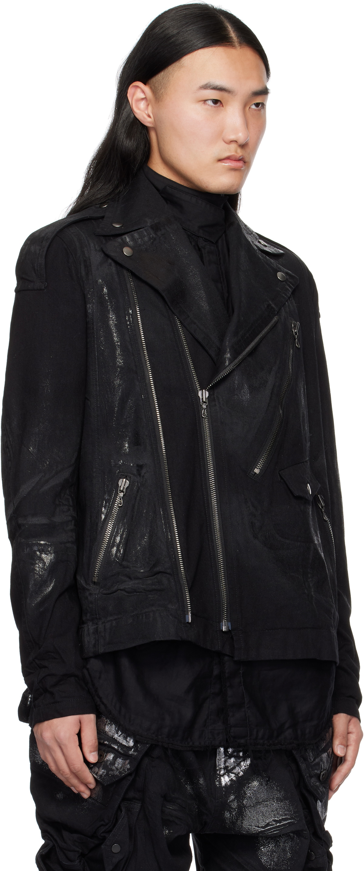 Julius Black Ana-Moto JD Biker Denim Jacket Julius