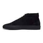 Common Projects Navy Suede Original Achilles Mid Sneakers