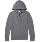Burberry - Logo-Embroidered Mélange Cashmere-Blend Zip-Up Hoodie - Gray