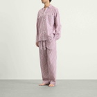 Tekla Fabrics Sleep Shirt in Rhubarb Stripes