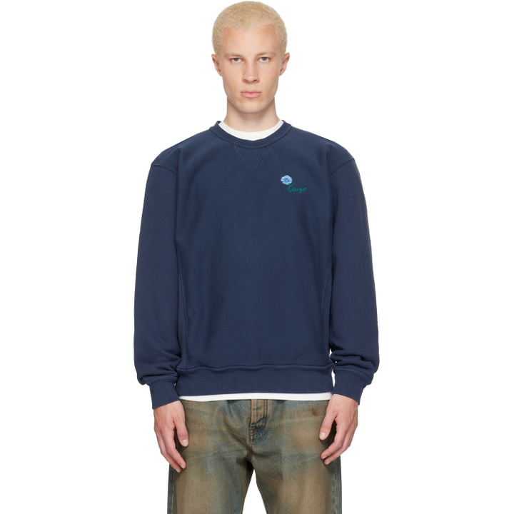 Photo: Kenzo Navy Kenzo Paris 'KENZO Tulip' Embroidered Sweatshirt