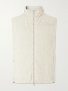 Brunello Cucinelli - Hooded Suede Down Gilet - Neutrals