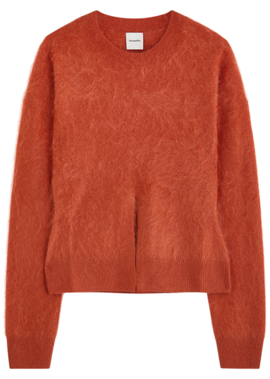 Nanushka Kloe Brushed Cashmere Jumper Red