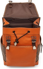Coach 1941 Orange & Brown League Flap Backpack