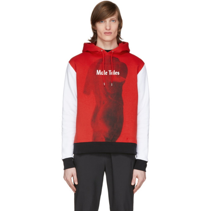 Photo: Paco Rabanne Red and White Peter Saville Edition Male Tales Hoodie
