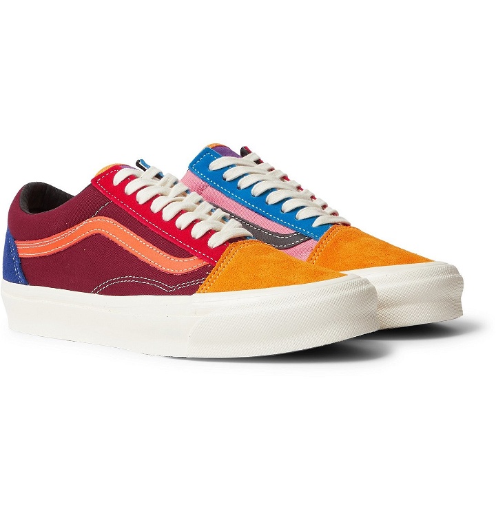 Photo: Vans - UA OG Old Skool LX Leather-Trimmed Canvas and Suede Sneakers - Multi
