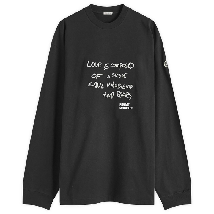 Photo: Moncler Men's Genius x FRGMT Print Long Sleeve T-Shirt in Black