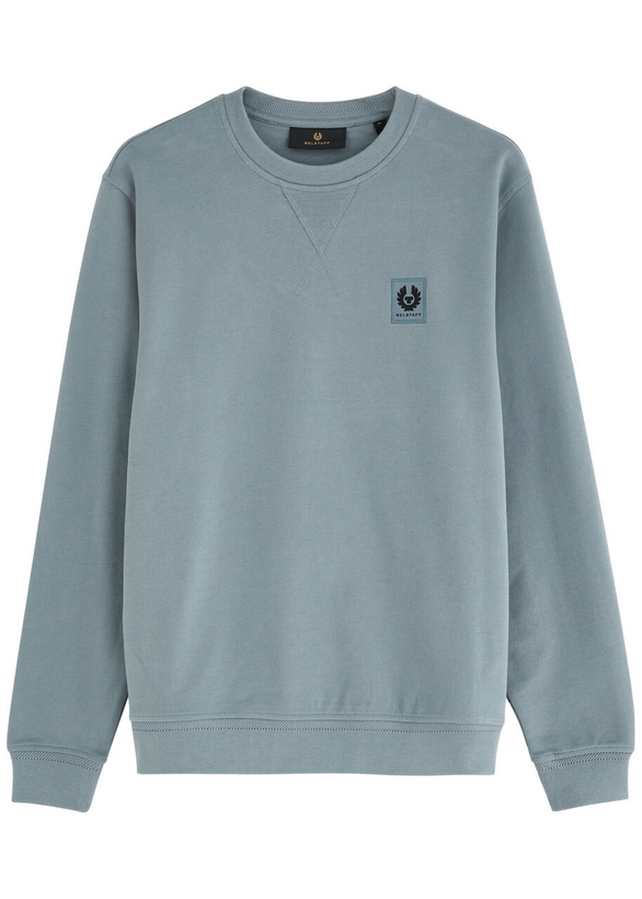 Photo: Belstaff Logo Cotton Sweatshirt Blue