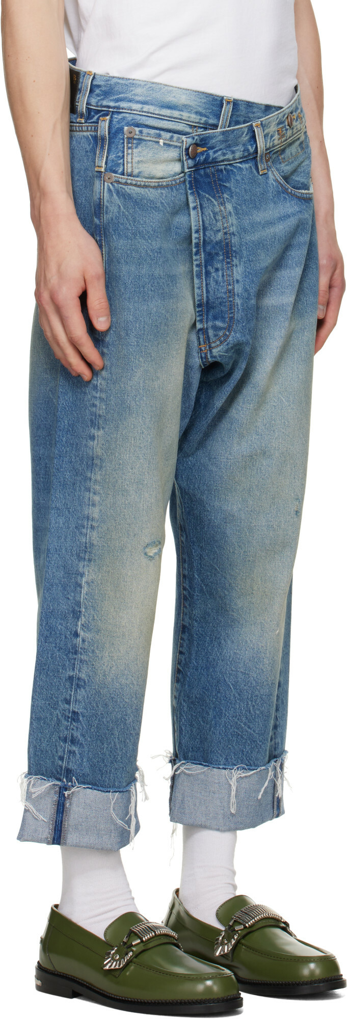 R13 Blue Crossover Jeans