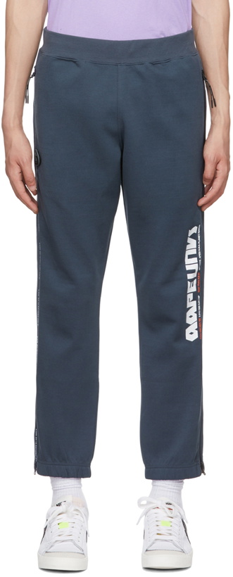 Photo: AAPE by A Bathing Ape Navy Cotton Lounge Pants