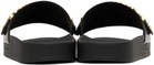 Moschino Black Lettering Logo PVC Pool Slides
