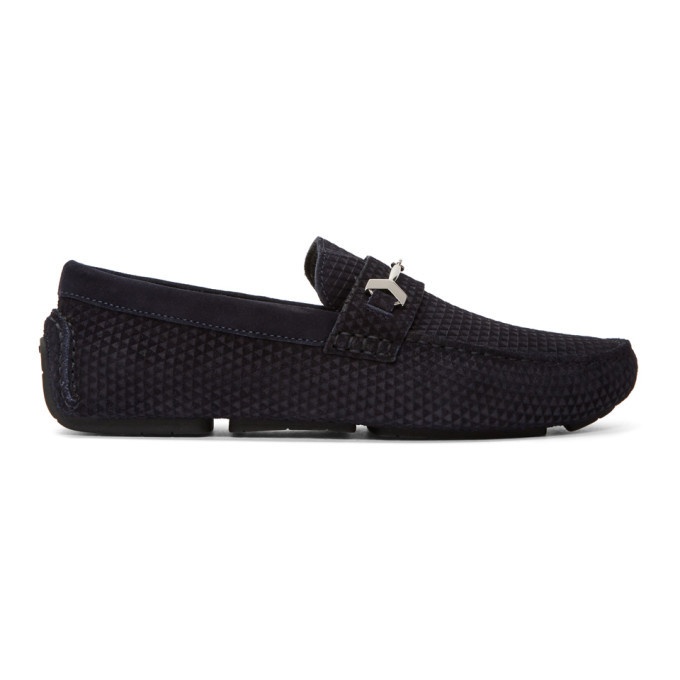 Photo: Jimmy Choo Navy Suede Brewer Loafers