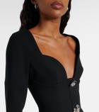 Blumarine Embellished crêpe minidress