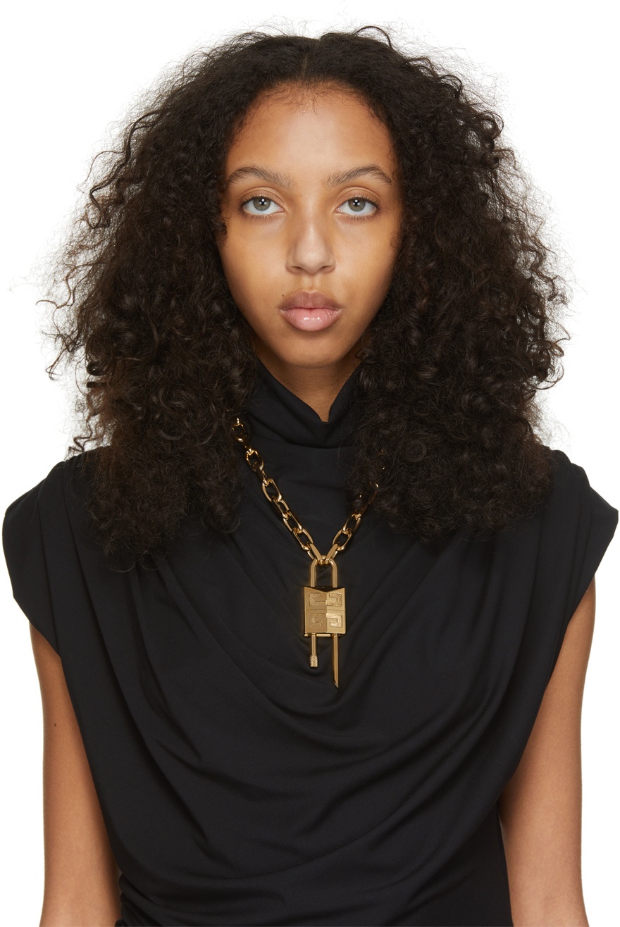 Givenchy G Chain Lock Small Necklace in Silvery | Metallic Silver. Size  all. | MILANSTYLE.COM