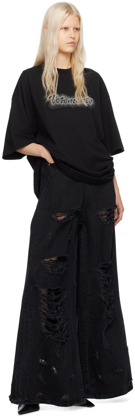 VETEMENTS Black Destroyed Jeans Vetements