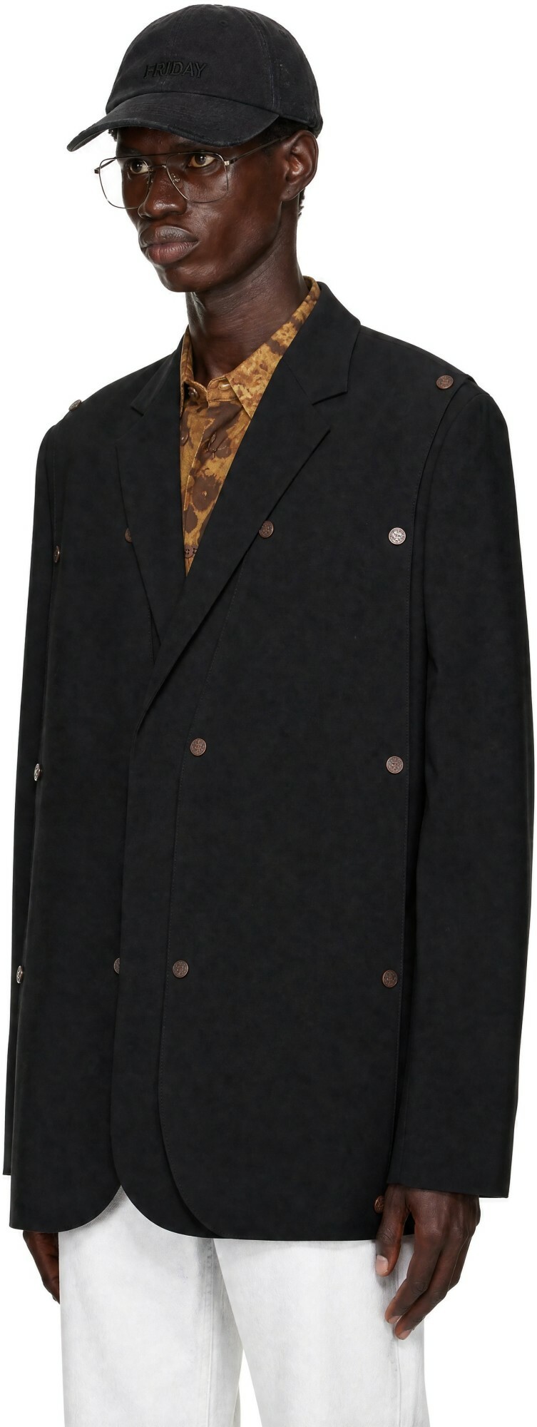 Y/Project Black Snap Panel Blazer