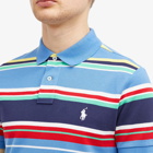 Polo Ralph Lauren Men's Multi Stripe Polo Shirt in New England Blue Muti