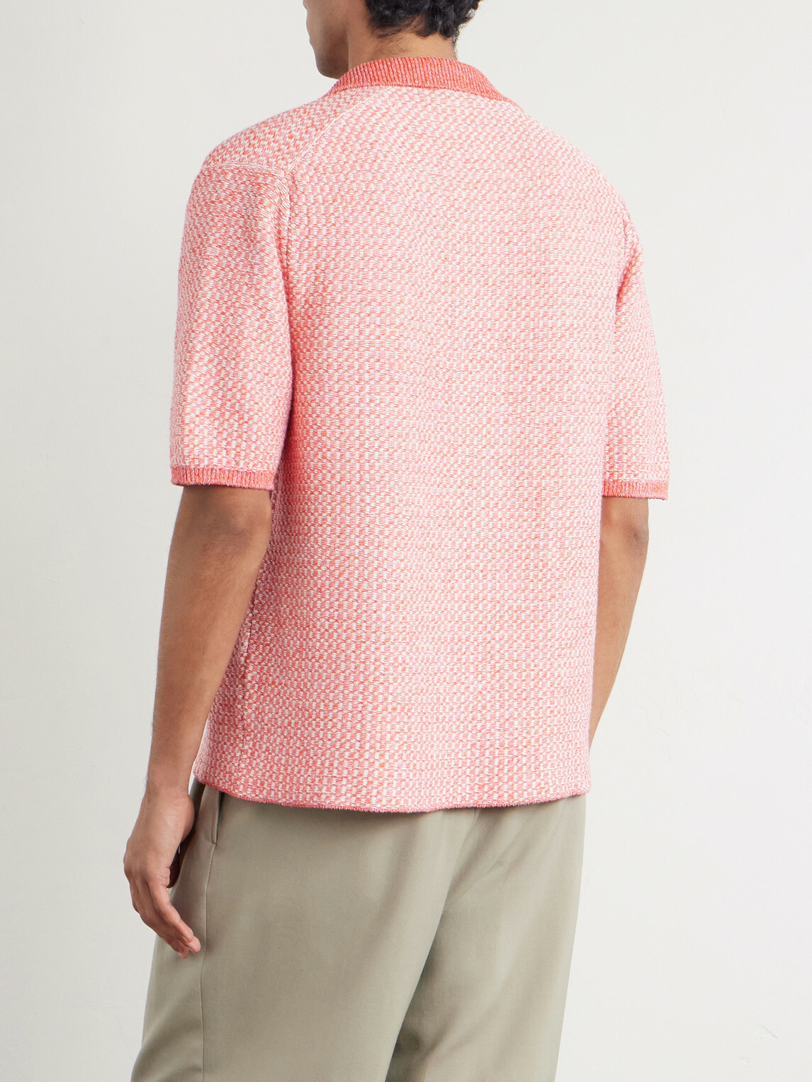 Inis Meáin - Tonnta Camp-Collar Linen, Cotton and Cashmere-Blend Shirt - Orange