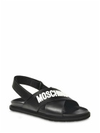 MOSCHINO - Logo Leather Sandals