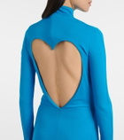 Alaïa Open-back jersey midi dress
