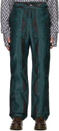 Labrum SSENSE Exclusive Green Graphic Trousers