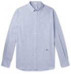 LOEWE - Button-Down Collar Logo-Embroidered Cotton-Oxford Shirt - Blue