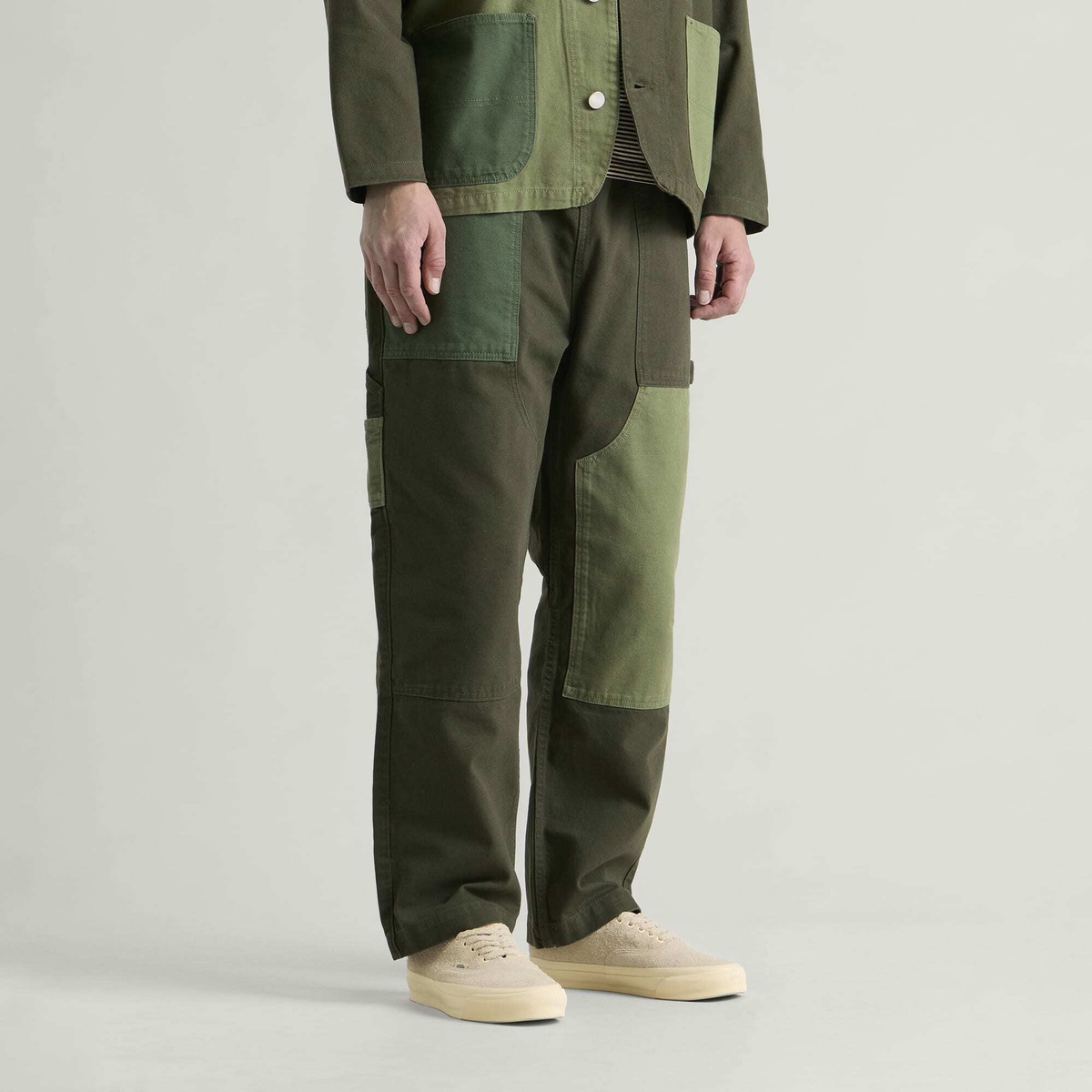 Service Works Men's Patchwork Utility Chef Pants in Green