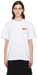 JW Anderson White Apple Core T-Shirt