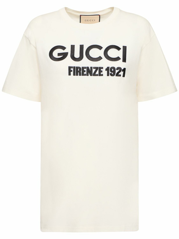 Photo: GUCCI - Logo Cotton Jersey T-shirt