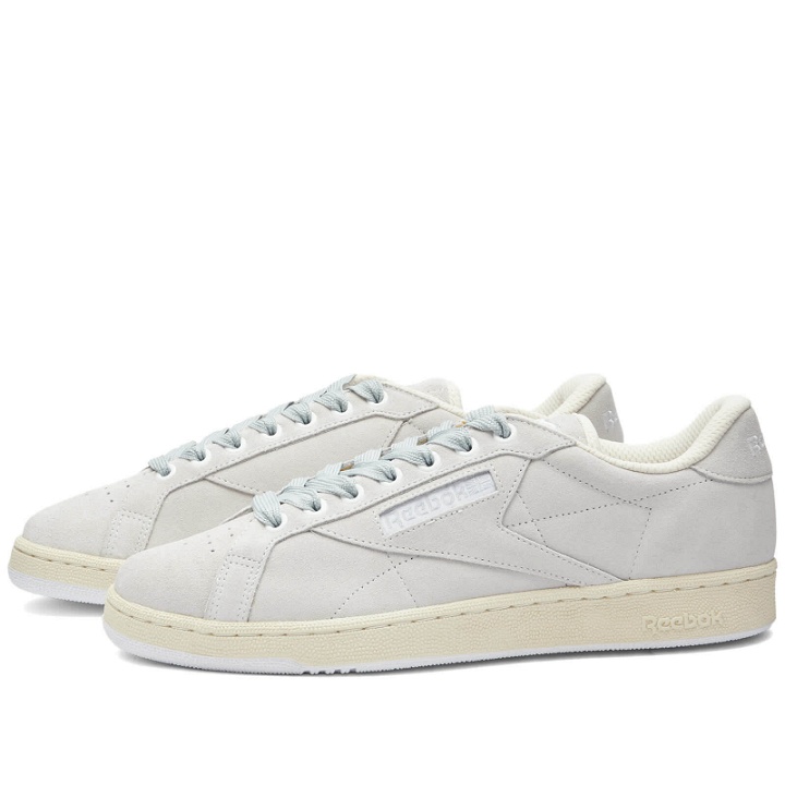 Photo: Reebok x Sneeze Club C Grounds Sneakers in Grey/Alabaster/White