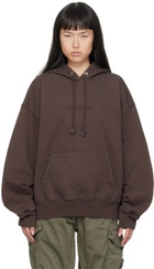 (di)vision Brown Embroidered Hoodie