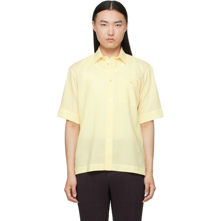 Photo: HOMME PLISSÉ ISSEY MIYAKE Yellow PL Ramie Shirt
