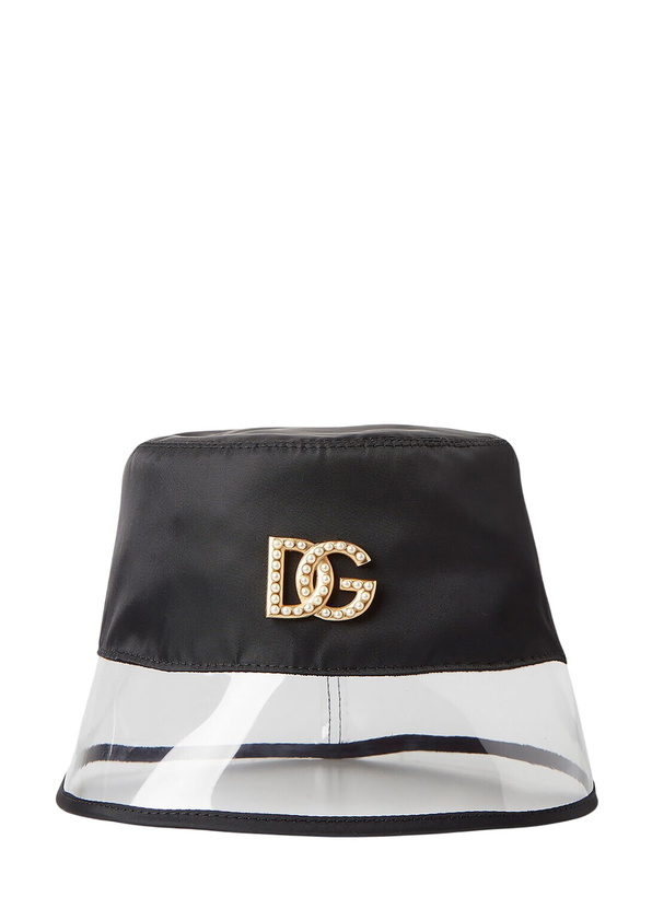 Photo: Dolce & Gabbana Embellished Logo Bucket Hat