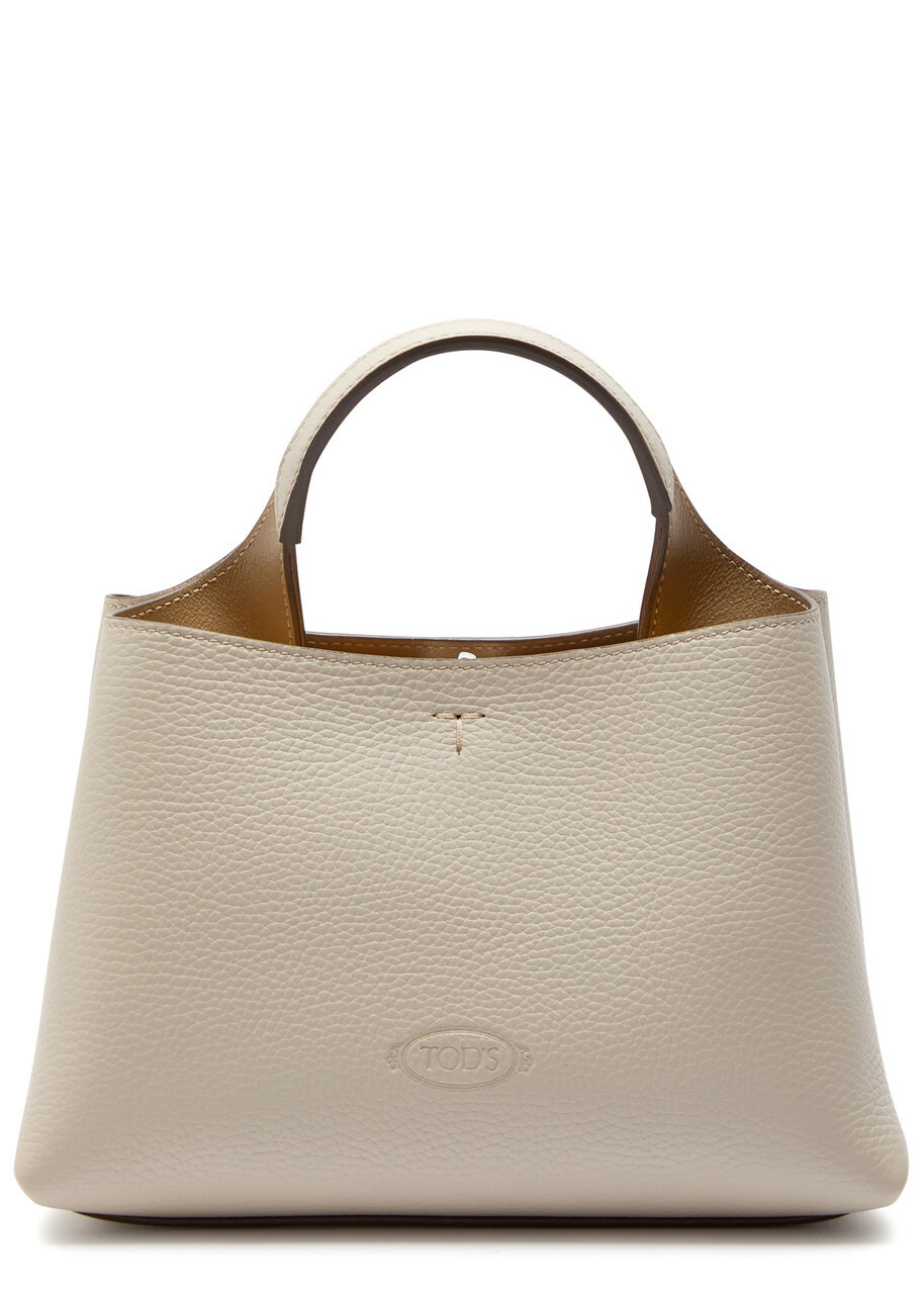 Tods Florida Mini Leather Tote bag - Ivory - One Size
